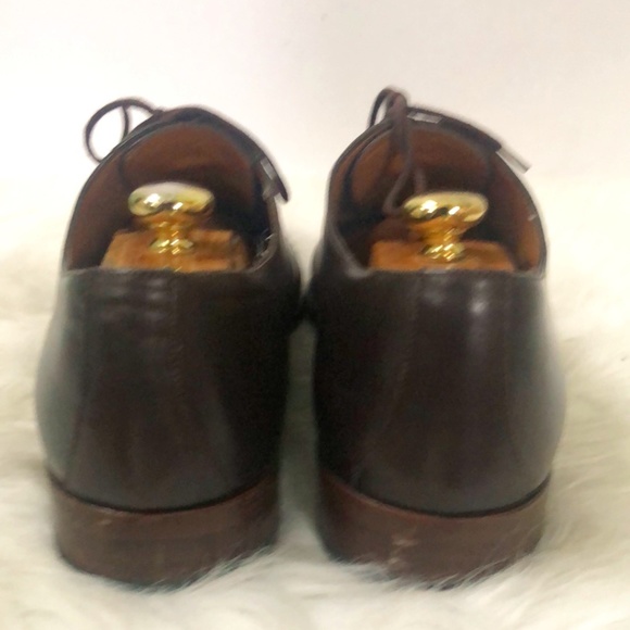 Gucci Authentic Mens Brown Leather Almond Toe Lace Up Oxford Dress Shoes Sz 10.5 - Picture 7 of 10